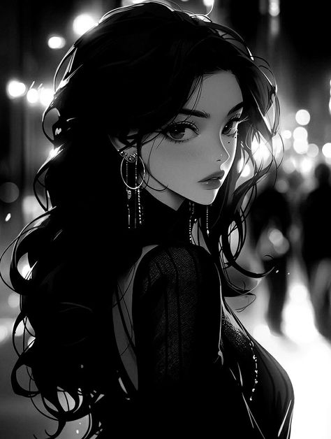 !!Art is not by me!! !!credits to the original artist!! Tok Pfp, Aesthetics Pfp, Black Wavy Hair, Dark Aesthetics, Oc Art, Black Curly Hair, Long Black Hair, Dark Eyes, Long Hair Girl