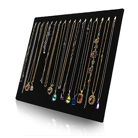 https://zenmerchandiser.com/shop/black-velvet-necklace-chain-bracelet-display-tray-stand-holder/ Necklace Holder Stand, Chain Display, Pine Jewelry, Wand Organizer, Jewelry Organizer Stand, Bracelet Stand, Velvet Necklace, Jewellery Holder, Jewelry Display Stands