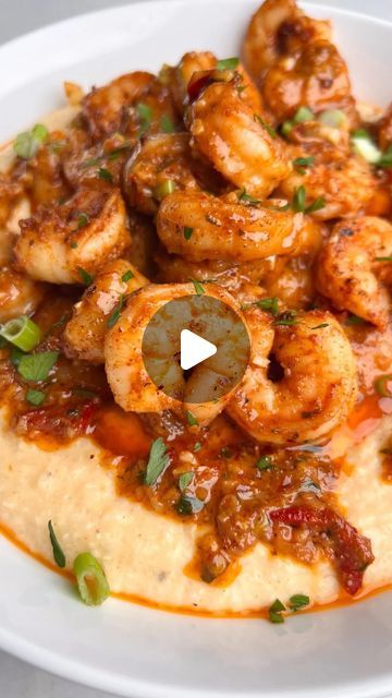 Mallory Austin | Food Blogger on Instagram: "Southern Shrimp & Grits! These low country authentic shrimp and grits may be the best you’ve ever had ❤️  ✨Recipe linked in my bio✨  It starts with creamy, cheesy grits and well seasoned shrimp. Then we make an easy flavorful pan sauce with butter, lemon juice, and Calabrian peppers. So perfect for Sunday brunch, you’ll love this shrimp and grits recipe.   #shrimpandgrits #shrimprecipes #cheesygrits #brunchrecipes #brunchideas #southerncooking #southernrecipes #comfortfoods #recipereels" Crockpot Shrimp And Grits, Fried Shrimp And Grits, Shrimp And Grits Videos, Grits And Shrimp Recipes, Shrimp And Grits Recipe Southern, Best Shrimp And Grits Recipe, Calabrian Peppers, Creamy Cheesy Grits, Easy Shrimp And Grits