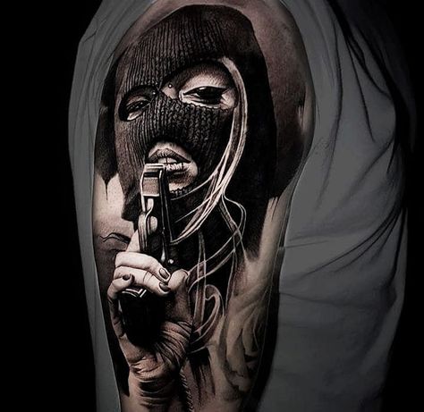 Moody Tattoo, Ski Mask Tattoo, Tattoo Mask, Catrina Tattoo, Skull Hand Tattoo, Gangsta Tattoos, Chicano Tattoos, Chicano Tattoo, Omerta Tattoo