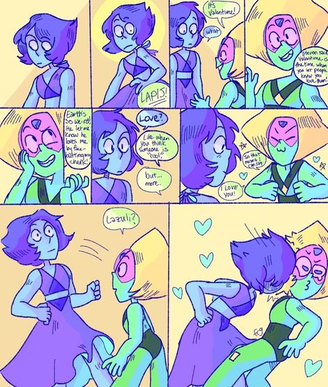 lapidot valentine Lapis X Peridot, Steven Universe Lapidot, Steven Universe Theories, The Crystal Gems, Steven Universe Ships, Steven Uni, Steven Universe Wallpaper, Peridot Steven Universe, Steven Universe Drawing