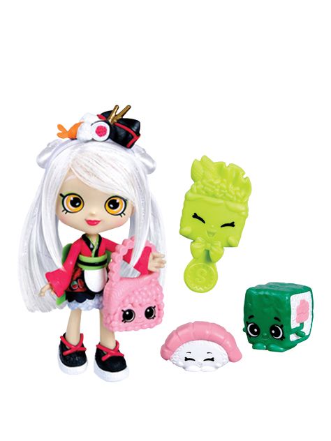 Shopkins Shopkins 'Shoppies' Dolls - Sara Sushi - Series 2 | very.co.uk Shopkin Dolls, Shopkins Doll, Shopkins Shoppies, Shoppies Dolls, Shopkins Toys, Shopkins Party, Disney Toddler, Vip Card, Kids Holiday Gifts