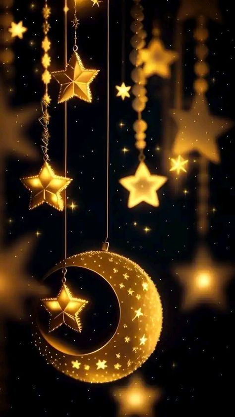 Star Aestethic, Gold And Black Wallpaper, Moon Christmas, Little Christmas Tree, Purple Flowers Wallpaper, Beautiful Night Images, Cool Pictures For Wallpaper, Dreamy Artwork, Peace And Happiness