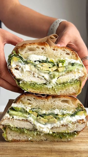 Focaccia Chicken Sandwich, Chicken Cucumber Sandwich, Crunchy Sandwich, Chicken Cutlet Sandwich, Chicken Avocado Sandwich, Green Tahini, Gem Lettuce, Picnic Date Food, Chicken Sandwich Recipe