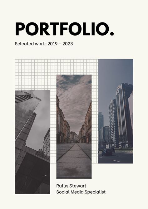 Gray Modern Portfolio Cover Document Architectural Portfolio Cover Page, Portfolio Cover Ideas, Portfolio Cover Page Ideas, Architecture Portfolio Cover Page, Bachelor Ideas, Portfolio Cover Page, Architecture Student Portfolio, Homeschool Portfolio, Marketing Portfolio