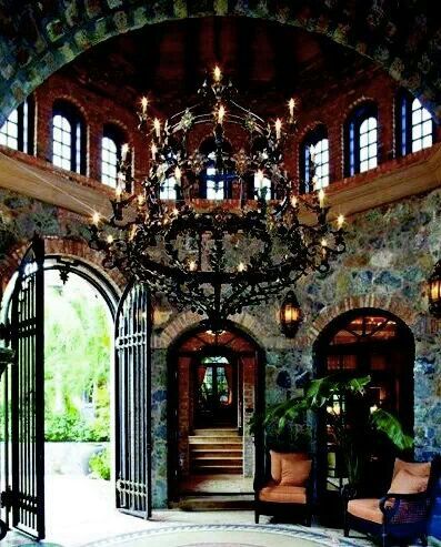 Beautiful gothic interiors with grand chandelier                                                                                                                                                                                 More Cozy Modern Farmhouse Living Room, Style Toscan, Modern Farmhouse Living Room Decor, Gothic Interior, Farmhouse Living Room Decor Ideas, Luxurious Interior Design, Modern Farmhouse Living, Tuscan Design, Casas Coloniales