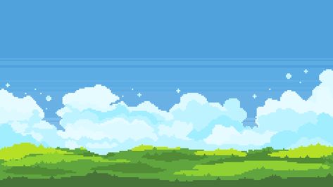 Pixel Art Scenery Landscapes, Pixel Background Landscape, Pixel Game Background, Pixel Art Scenery, Cloud Pixel Art, Pixel Scenery, Pixel Background, Pixel Art Landscape, Pixel Art Background