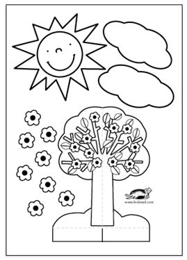 Krokotak Spring, Easy Art For Kids, Spring Coloring Pages, Spring Meadow, Christmas Crafts For Kids To Make, Printables For Kids, Preschool Arts And Crafts, Fun Arts And Crafts, Toddler Art