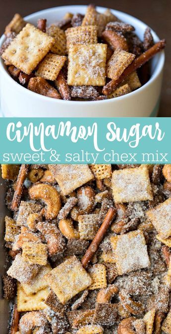 Cinnamon Snack Mix Recipes, Chex Mix Sweet And Salty, Salty Chex Mix, Sweet Chex Mix, Sweet Chex, Easy Snack Mix, Snack Mixes, Chex Mix Recipes, Muddy Buddies