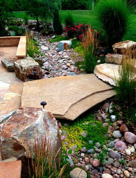 Arizona Ranch, Dry River Bed, Concrete Path, Dry Creek Bed, Bed Design Ideas, Dry River, Arch Trellis, Sensory Garden, Creek Bed