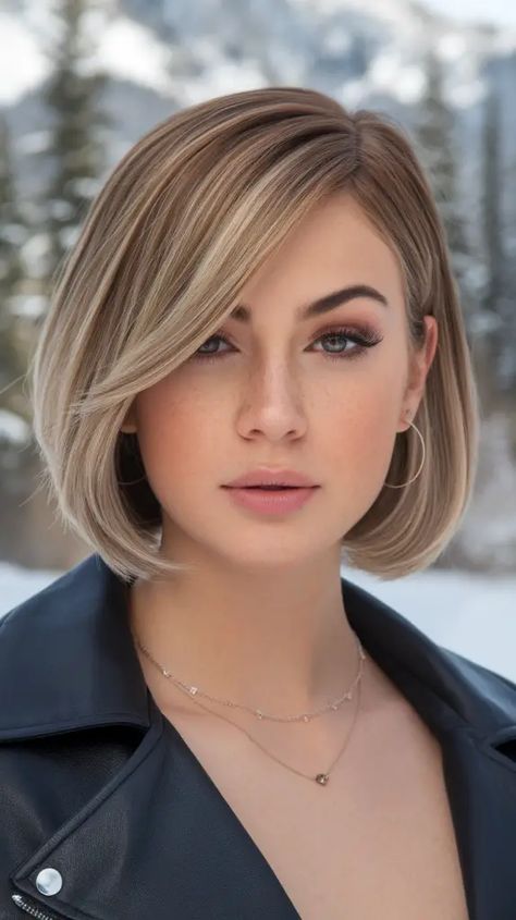 Explore 29 stunning winter bob haircuts for 2024-2025, including angled, inverted, stacked, and textured bobs. Perfect for women with fine hair, round faces, or those seeking sleek, wavy, or choppy styles with bangs. Find modern, fashionable cuts and hair care tips to stay stylish all season long. Fine Hair Waves, Bold Bangs, Textured Bobs, Light Bangs, Haircuts 2024, Styles With Bangs, Textured Bob, Ear Style, Angled Bob