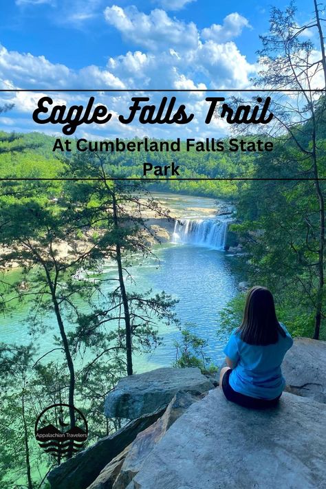 💙Everything you need to know to hike the Eagle Falls Trail. Don't miss this awesome hike wiht great views during your trip to Cumberland Falls. #cumberlandfallsstatepark #waterfalls #kentuckywaterfalls #kentuckyhiking #explorekentucky #kentuckyproud #hikemoreworryless Cumberland Falls State Resort Park, Cumberland Falls Kentucky, Kentucky Hiking, Kentucky Vacation, Cumberland Gap, Cumberland Falls, Kentucky Travel, Fall Beach, Hiking Destinations