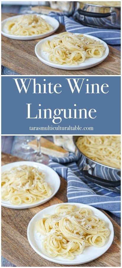 White Wine Linguine on two white plates and in a pan. Sauce For Linguine Noodles, Easy Linguine Recipes, Wine Sauce Pasta, White Wine Pasta Sauce, Cold Pasta Dishes, Comfort Pasta, Linguine Recipes, Linguine Pasta, Quick Pasta Recipes