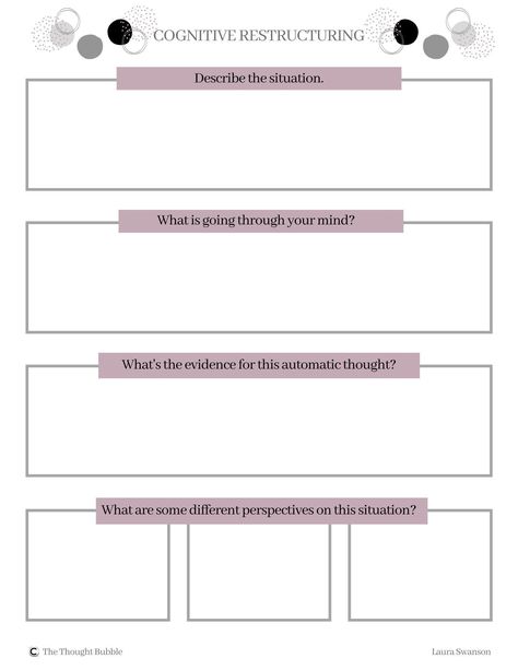 Cognitive Distortions Worksheet, Cbt Therapy Worksheets, Cognitive Restructuring, Cognitive Behavior Therapy, Social Work Practice, Cbt Worksheets, Counseling Worksheets, Cbt Therapy, Therapy Techniques