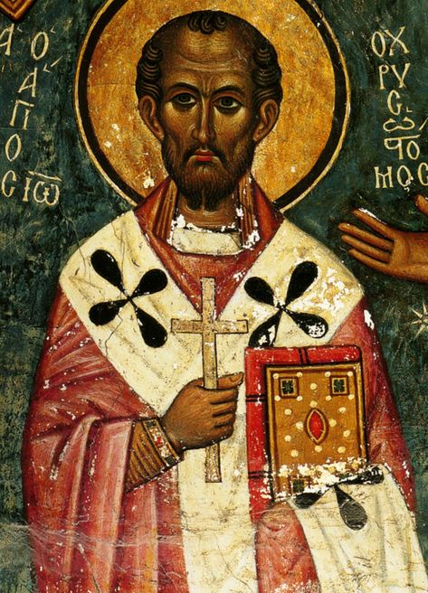 St John Chrysostrom (347-407) Patron saint of orators St John Chrysostom, Fear And Trembling, John Chrysostom, Spiritual Formation, Eastern Orthodox, Fear Of The Lord, Saint John, Greek Orthodox, Orthodox Icons