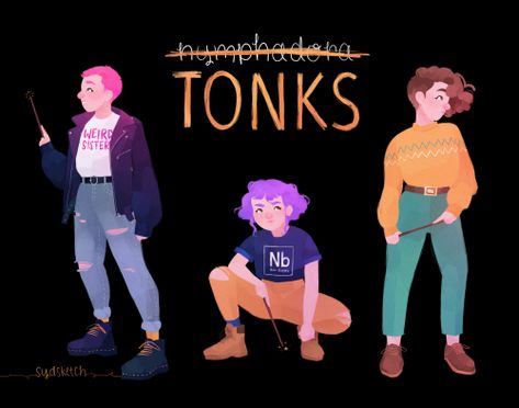 tonks. non-binary legend and possibly most crush worthy character in the harry potter series Nymphadora Tonks, Weird Sisters, All The Young Dudes, Hogwarts Express, Non Binary, Wizarding World Of Harry Potter, Harry Potter Fan Art, Harry Potter Series, Harry Potter Characters