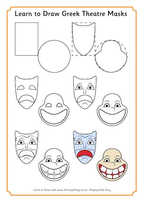 Learn to Draw Greek Theatre Masks Greek Theatre Masks, Ancient Greece History, Ancient Greece Art, Theater Mask, Greek Theater, Greek Theatre, Drama Masks, Greece Pictures, Mask Drawing