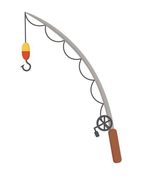 Doodle flat clipart. Fishing rod with float. All objects are repainted. Fishing Doodles, Vector Texture, Fishing Pole, Gone Fishing, Fishing Rod, Float, Vector Free, Fishing, Doodles