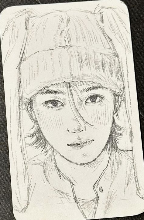 Jeonghan Sketch Pencil, Kpop Easy Sketch, Jeonghan Drawing Pencil, Kpop Sketch Pencil Easy, Mingyu Drawing Pencil, Seventeen Drawing Easy, Seventeen Drawing Pencil, Jeonghan Drawing, Kpop Drawings Pencil