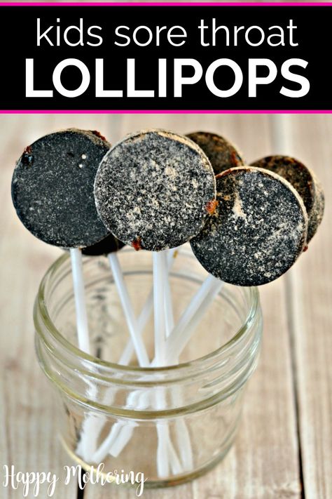 Homemade Lollipops, Lollipop Recipe, Throat Remedies, Sore Throat Remedies, Slippery Elm, Natural Healing Remedies, Herbal Healing, Diy Remedies, Cough Remedies