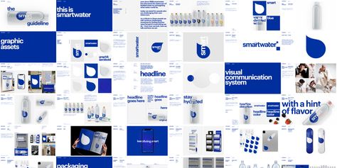 Brand New: New Logo, Identity, and Packaging for smartwater by BVD Branded Water Bottle, Packaging System, Brand Identity Guidelines, Smart Packaging, Water Company, Water Branding, Retail Concepts, Design Guidelines, Bottled Water