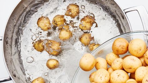 Cooking With Water - Why Water is the Most Important Ingredient in the Kitchen | Bon Appétit Making Potato Salad, Hula Hop, Boil Potatoes, Potato Salad Mustard, Potatoe Salad, Potato Salad With Egg, Salads For A Crowd, Boiling Pasta, Seasoned Potatoes