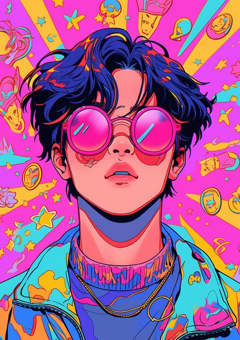 Pfp Insta Aesthetic, Hyperpop Art Style, Insane Character Design, Colorful Drawing Ideas, Images Pop Art, Japanese Pop Art, Pop Art Drawing, Wallpaper Cantik, Your Wallpaper