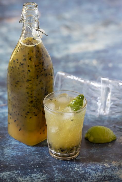 Passionfruit Syrup – Nourish Magazine Passionfruit Syrup, Passionfruit Vine, If I Was A, White Rum, Out Of Control, Sparkling Water, Fresh Mint, Take Back, Small Plants