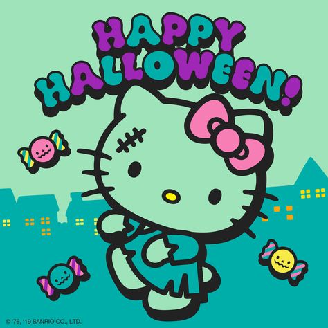 Happy Halloween from #HelloKitty! Hello Kitty Halloween Wallpaper, Hello Kitty Vans, Hello Kitty Imagenes, Hello Kitty Tattoos, Halloween Wallpaper Cute, Spooky Costumes, Western Wallpaper Iphone, Hello Kitty Images, Hello Kitty Nails