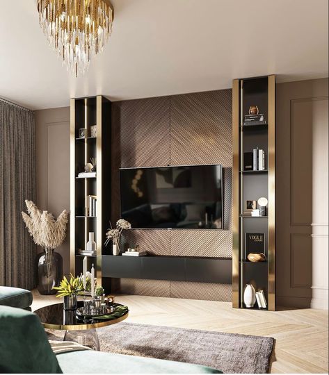 Home Decor Tv, Arabic Living Room, Ruang Tv, Living Room Wall Designs, Luxury Living Room Decor, Tv Unit Interior Design, Decor 2023, Tv Wall Design, Living Room Design Decor