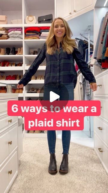 Ladies Plaid Shirt Outfits, Large Plaid Shirt Outfit, Flannel Shirt Jeans Outfit, How To Layer Flannel Shirt, Green And Navy Plaid Shirt Outfits, Buffalo Plaid Cardigan Outfit, Casual Flannel Outfits Winter, Tuck In Flannel Shirt, Wearing Flannel Women