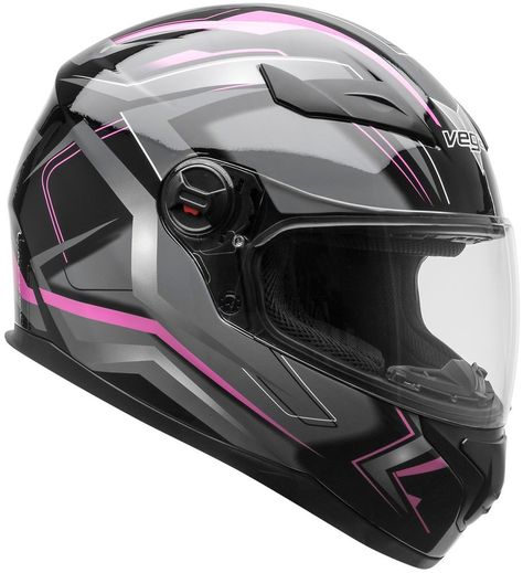 Moter Cycle Helmets Women, Motorbike Helmet Women, Pink Motorcycle Helmet, Vega Helmets, Moto Rose, Cool Bike Helmets, Womens Motorcycle, Motorcycle Helmet Design, Pink Motorcycle