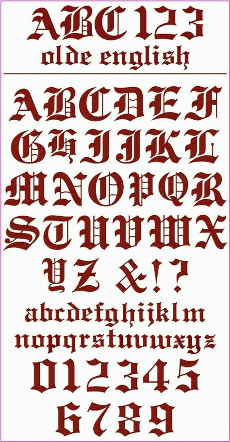 Old English Font Tattoo, Old English Alphabet, Alfabet Font, Tattoo Fonts Alphabet, Old English Letters, Lettering Styles Alphabet, Graffiti Text, English Fonts, English Font