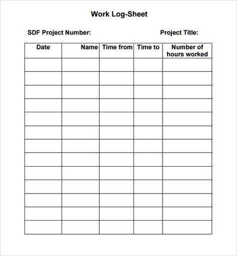 work log sheet Work Log Template, Time Sheet Printable, Sign In Sheet Template, Zipper Tutorial, Emergency Binder, Sign In Sheet, Southern Grace, Sheet Template, Free Word