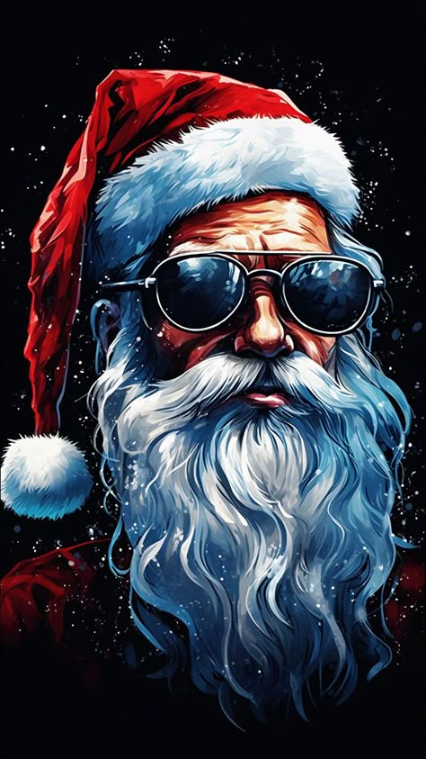 Santa Claus Wallpaper, Santa Claus Pictures, Santa Claus Images, Graffiti Wallpaper Iphone, Poster Christmas, Arte Peculiar, Christmas Coffee Mug, Arte Dc Comics, Graffiti Wallpaper