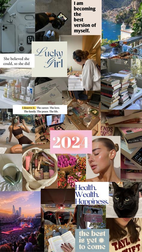 2024 vision board #visionboard #dreambig #manifestyourdreams #goalsetting #lawofattraction #inspirationboard #collageideas #getmotivated #makemanymorehappen #visualizations #successstories #positivevibes #creativityboost #unlimitedpotential #dreamlife #manifestationmagic Visual Board Pictures, Vision Board 2024 Wallpaper, Create Vision Board, Vision Board Themes, Vision Board Collage, Vision Board Examples, Vision Board Images, Vision Board Wallpaper, 2024 Vision Board