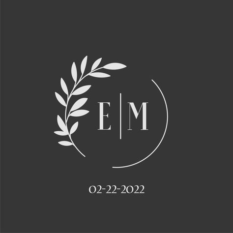 Initial letter EM wedding monogram logo design inspiration Ems Logo, Wedding Logo Monogram, Wedding Logo Design, Monogram Logo Design, Wedding Monogram, Wedding Logos, Letter Logo Design, Monogram Wedding, Initial Letter