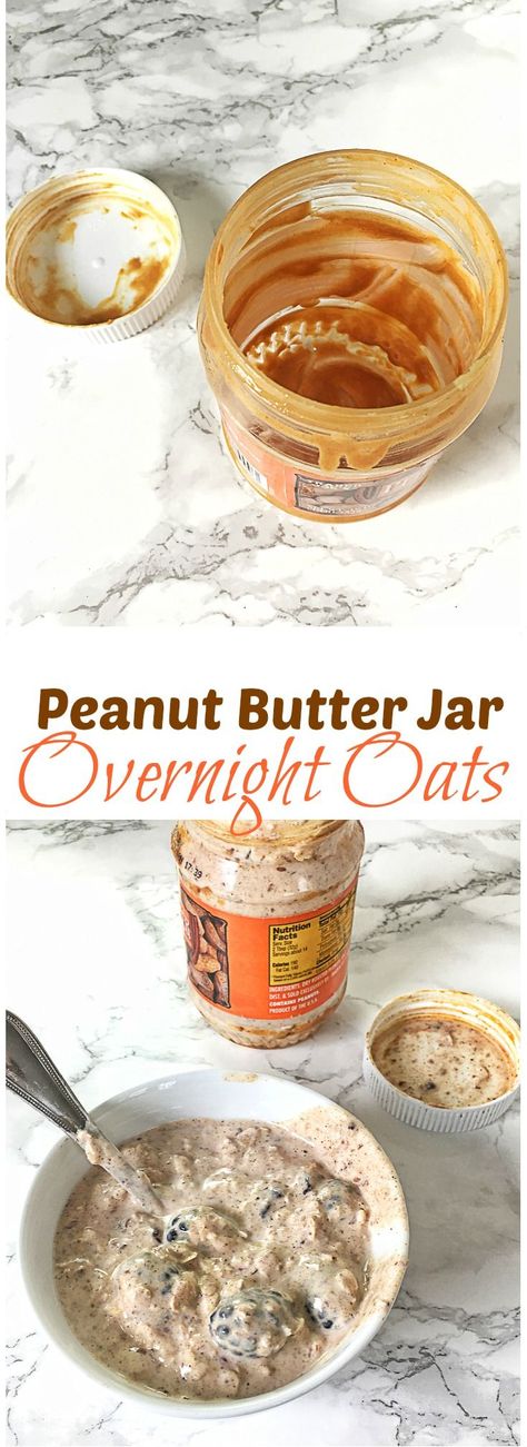 Overnight Oats In A Jar, Peanut Butter Overnight Oats, Peanut Butter Oats, Peanut Butter Jar, Wakey Wakey, Peanut Butter Roll, Fruit Jam, Overnight Oats Recipe, Meals In A Jar