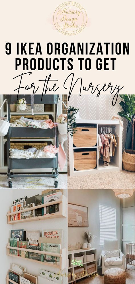 Kallax Hack Nursery, Ikea Baby Storage, Ikea Change Table, Ikea Dresser Hack Nursery, Parent And Nursery Shared Room, Nursery Labels Organization Ideas, Baby Nursery Inspiration Small Room, Ikea Nursery Organization, Ikea Hemnes Nursery Organization