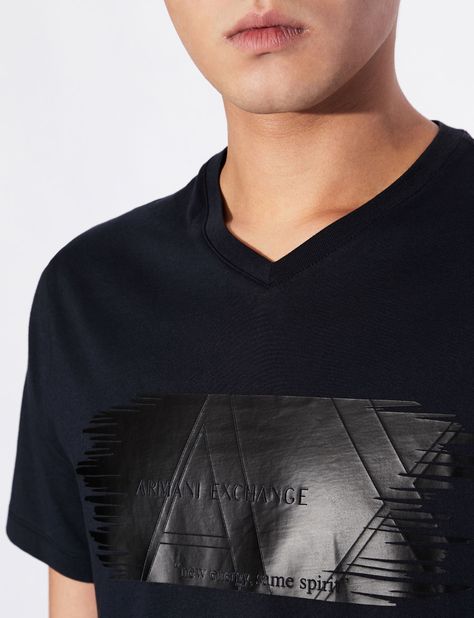 Armani Exchange REGULAR FIT TEE, Graphic T Shirt for Men | A|X Online Store Summertime Outfits, Armani Tshirt, Armani Exchange Men, Swim Accessories, T Shirt Men, Armani Exchange, T Shirt For Men, Workout Tee, V Neck Tee