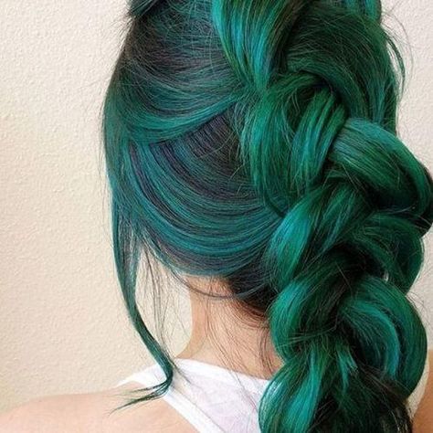 Green Hair Aesthetic Faceless, Alpha Hatsuseno, Sea Witch Hair, Pluto Aesthetic, Multicoloured Hair, Goth Hairstyles, Witch Hair, Dip Dye Hair, Joico Color