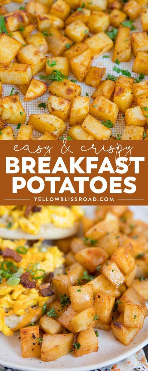 Easy Breakfast Potatoes, Potatoes Ideas, Crispy Breakfast Potatoes, Potato Breakfast Recipes, Potato Appetizers, Wallpaper Food, Make Ahead Breakfast Sandwich, Diner Recept, Breakfast Potatoes