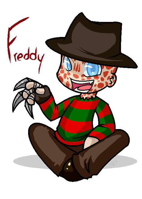 Freddy Chibi Freddy Horror, Horror Movie Tattoos, Movie Tattoos, We Are Best Friends, A Nightmare On Elm Street, Very Scary, Movie Memes, Freddy Krueger, Nightmare On Elm Street