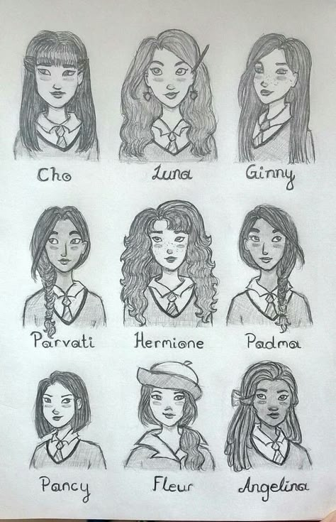 Hermione Granger Drawing Easy, Hermione Granger Fanart Drawings, Cute Harry Potter Drawings, Dibujo Harry Potter, Hermione Granger Drawing, Harry Potter Zeichnung, Harry Potter Drawing Ideas, Hogwarts Drawing, Filius Flitwick