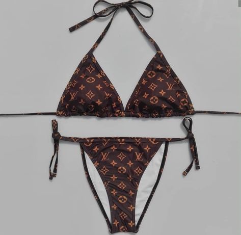 Louis vuitton swimsuit lv bikini Instagram.com/blaineretailz Lv Swimwear, Lv Swimsuit, Short Hair Pixie Bob, Lv Clothes, Luxury Swimwear, Summer Bikinis, Short Hair Styles Pixie, All Seasons, Crochet Bikini