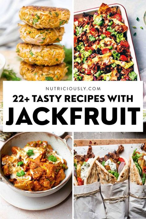 Frozen Jackfruit Recipes, Raw Jackfruit Recipes, Vegan Meal Recipes, Canned Jackfruit Recipes, Vegan Jackfruit Recipes, Jackfruit Vegan Recipes, Jackfruit Benefits, Resep Vegan, Vegan Jackfruit