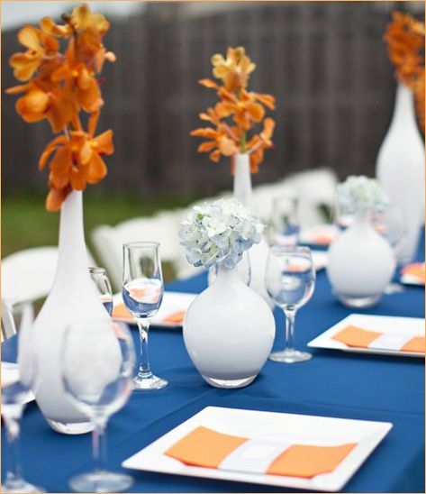 REAL PARTIES: Modern Orange & Navy Baby Shower Orange Party Decor, Navy Baby Showers, Fall Wedding Style, Indian Wedding Receptions, Orange Baby Shower, Orange Party, Orange Table, Wedding Mandap, Modern Baby Shower