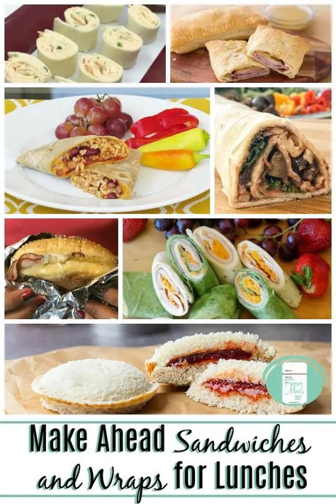 If you dread packing school lunches, you're going to love these make ahead sandwiches and wraps. These easy lunch ideas can be grabbed by the kids from the freezer on their way out the door to school #freezermeals101 #freezercooking #makeaheadmeals #schoollunchideas #schoollunches Frozen Wraps For Lunch, Freezer Sandwiches Lunch, Freezer Grab And Go Lunch, Make Ahead Sandwiches Freezer, Grab And Go Freezer Lunches, Freezer Wraps Lunch, Freezer Sandwiches Make Ahead, Freezer Wraps, Make Ahead Sandwiches