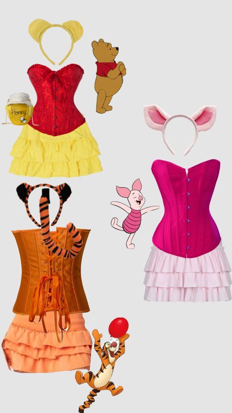 winnie the pooh, piglet, tigger halloween costume Costume For Trio, Tigger Halloween Costume, Winnie The Pooh Halloween Costume, Pooh Halloween Costume, Tigger Halloween, Pooh Halloween, Winnie The Pooh Halloween, Trio Costumes, Kostuum Halloween