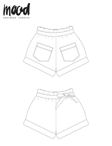 Mood Sewciety, Sewing Patterns Free Women, Shorts Pattern, Paper Bag Shorts, Free Sewing Pattern, Mood Fabrics, Diy Sewing Clothes, Clothes Sewing Patterns, Fashion Sewing Pattern